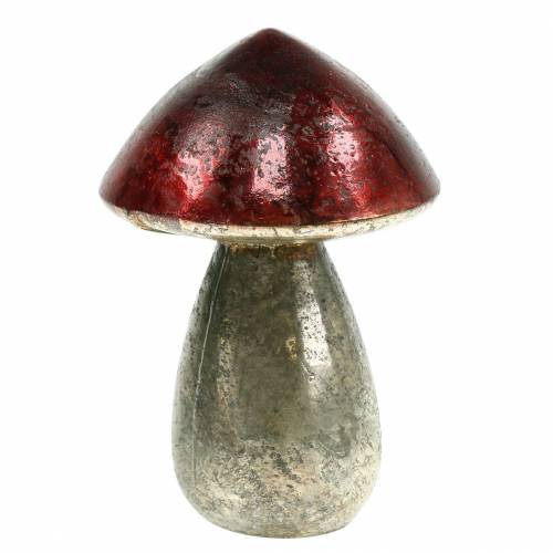 Floristik24 Seta decorativa de cristal rojo oscuro Al.13cm