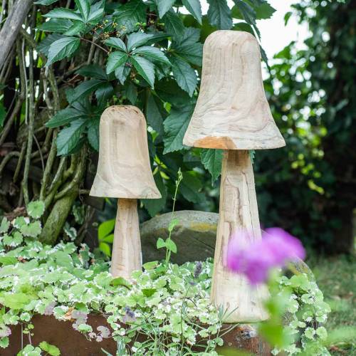Floristik24 Madera de pino seta Ø18cm H35cm