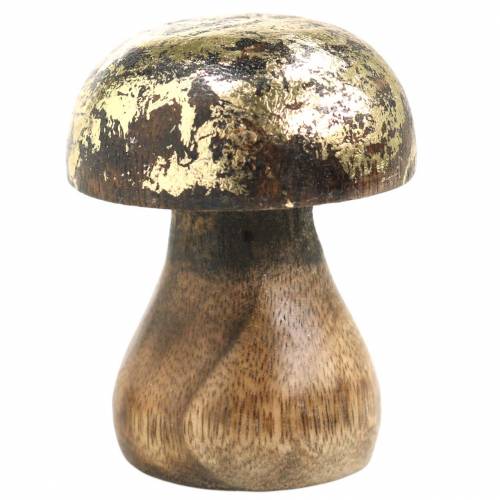 Floristik24 Seta de madera dorada, mango natural Ø5cm H6.5cm 4pcs