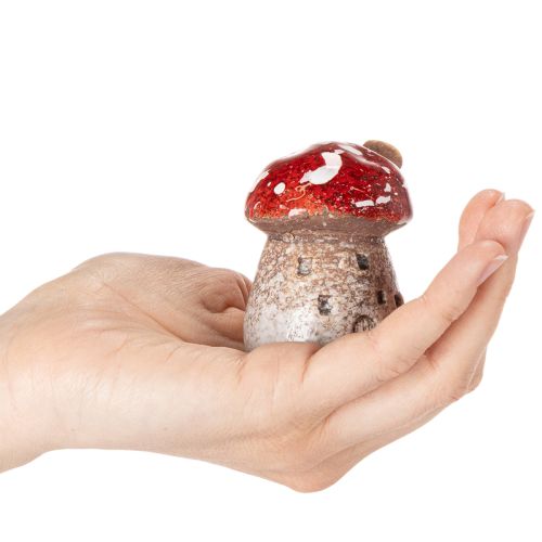 Decoración de casa de setas, amanita muscaria en miniatura de 6 cm, 2 unidades | Floristik24.es