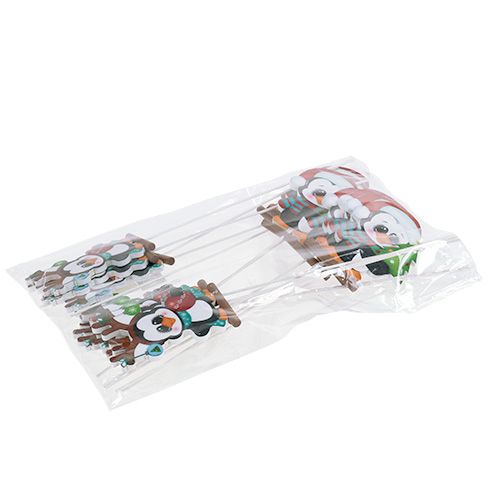 Floristik24 Pingüino en palo 8,5cm 16uds
