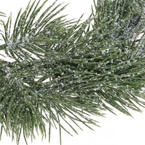Artículo Corona navideña ramas de pino artificial nevadas Ø30cm