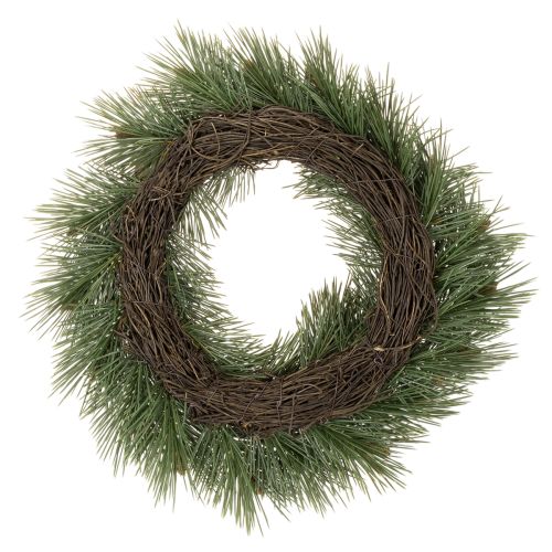 Corona artificial de ramas de pino con piñas pequeñas, 40 cm. | Floristik24.es