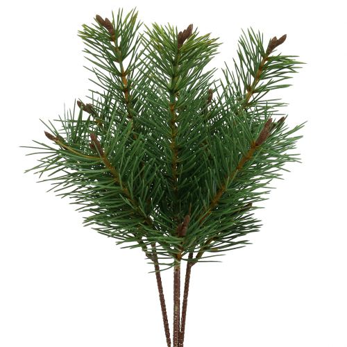 Floristik24 Rama de pino artificial verde 33cm 4pcs