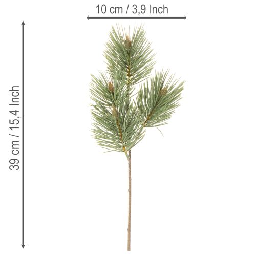 Ramo decorativo de ramas de pino artificiales para arreglos florales, 39 cm, 6 unidades. | Floristik24.es