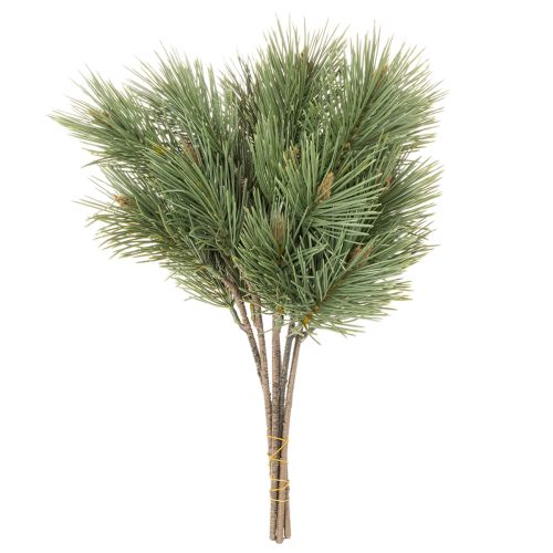 Ramo decorativo de ramas de pino artificiales para arreglos florales, 39 cm, 6 unidades. | Floristik24.es