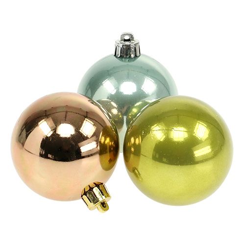 Floristik24 Bola de plástico Ø6cm colores surtidos. 10 piezas