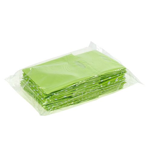 Floristik24 Bolsa de plástico 12cm x 12cm x 12cm tipo verde. 12 piezas