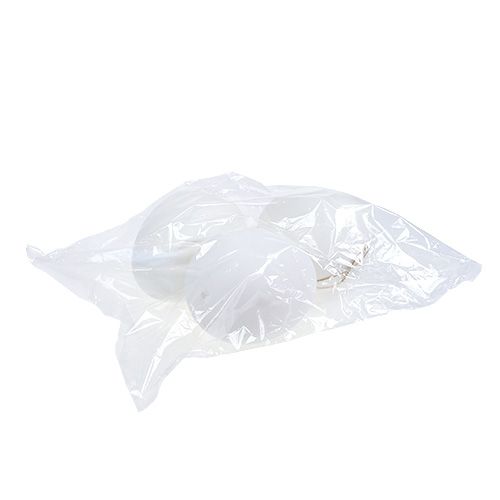 Floristik24 Huevo de plástico maxi 20cm blanco para colgar 3uds
