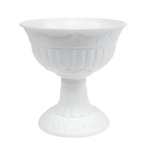 Floristik24 Vaso de plástico Ø20cm 20cm blanco