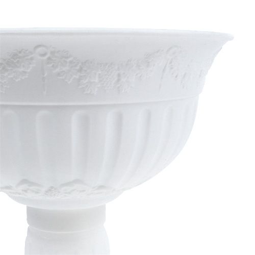 Floristik24 Vaso de plástico Ø20cm 20cm blanco
