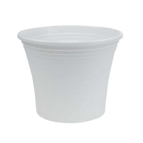 Maceta de plástico “Irys” blanco Ø19cm H16cm 1ud