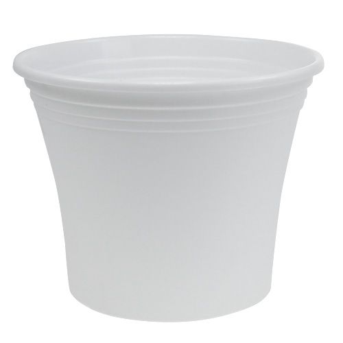 Floristik24 Maceta de plástico “Irys” blanco Ø29cm H24cm 1ud