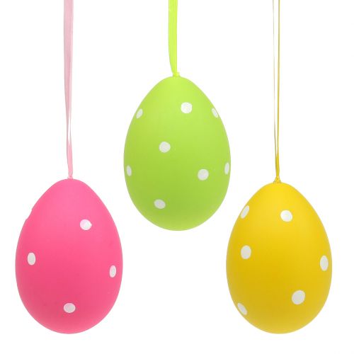 Floristik24 Huevos 11,5cm para colgar 6 piezas de colores