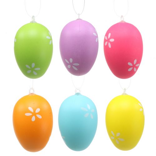 Floristik24 Huevos de Pascua para colgar de colores 6cm 12uds