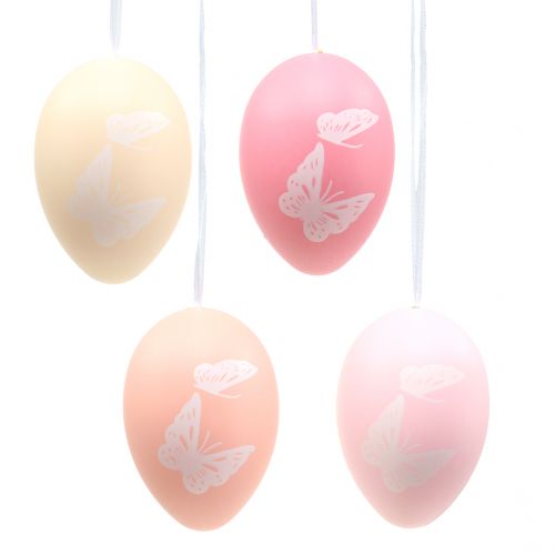 Floristik24 Huevos de Pascua para colgar colores pastel 8cm 4uds
