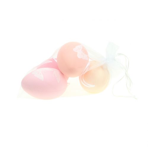 Floristik24 Huevos de Pascua para colgar colores pastel 8cm 4uds