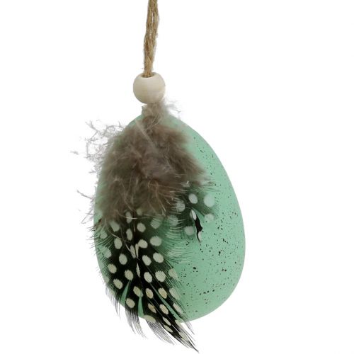 Floristik24 Huevos de plástico con plumas de colores surtidos 7cm 6pcs