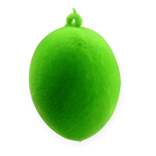 Floristik24 Huevos decorativos para colgar huevos de Pascua de colores flocados 6cm 18 piezas