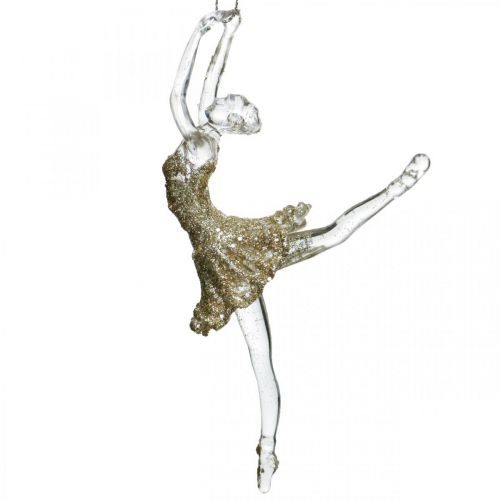 Floristik24 Percha decorativa bailarina, decoración árbol de navidad, bailarina para colgar H14/13cm 2pcs