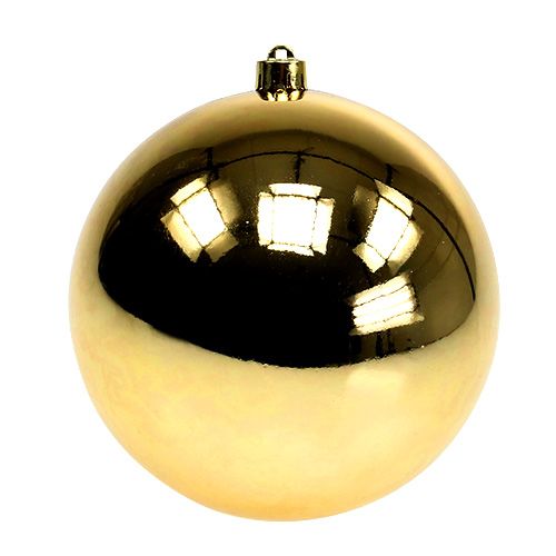Artículo Bola de plástico dorada pequeña Ø14cm 1 pieza