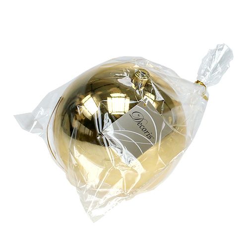 Artículo Bola de plástico dorada pequeña Ø14cm 1 pieza