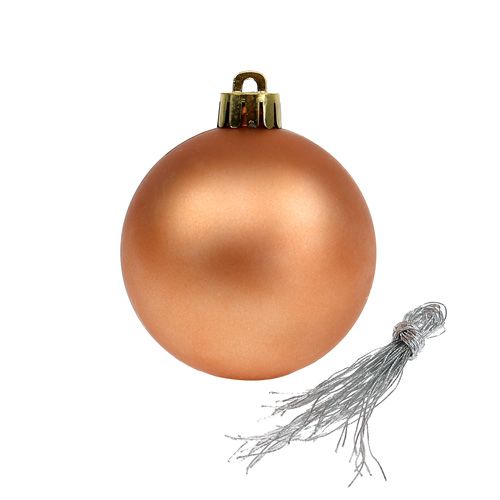 Floristik24 Bola de plástico mezclada en marrón, cobre Ø6cm 30pcs