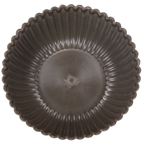 Bol acanalado, color antracita, decorativo, redondo, 15 cm, 2 piezas | Floristik24.es