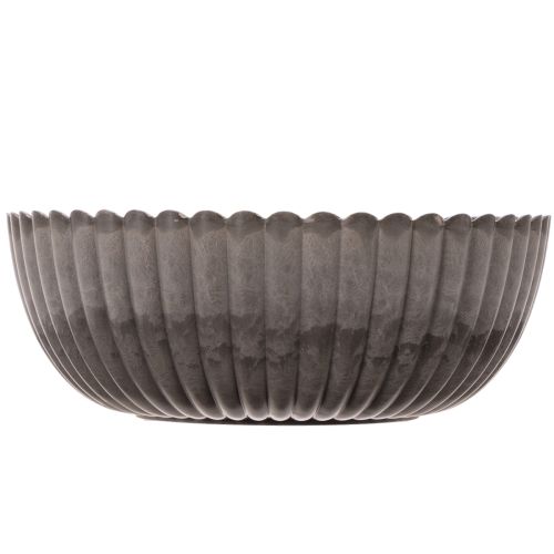 Bol redondo acanalado, recipiente decorativo para arreglos florales, 20 cm, 2 unidades | Floristik24.es