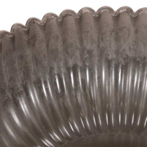 Bol redondo acanalado, recipiente decorativo para arreglos florales, 20 cm, 2 unidades | Floristik24.es