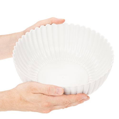 Bol decorativo acanalado, tamaño grande 25 cm | Floristik24.es