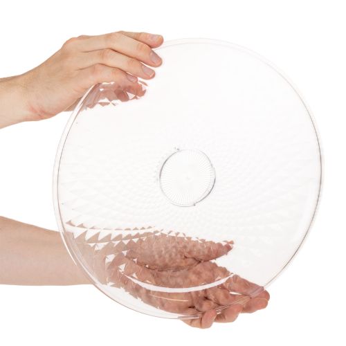 Bol redondo decorativo transparente con pie, 32 cm. | Floristik24.es