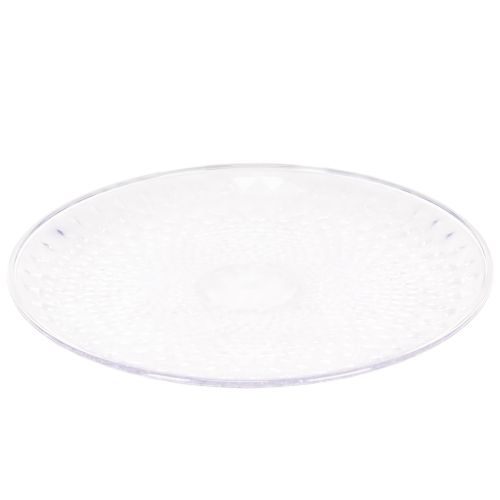 Bol redondo decorativo transparente con pie, 32 cm. | Floristik24.es