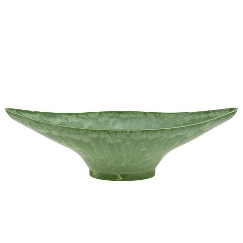 Floristik24 Cuenco de plástico ovalado 34cm x 17,5cm H10cm Verde, 1pza