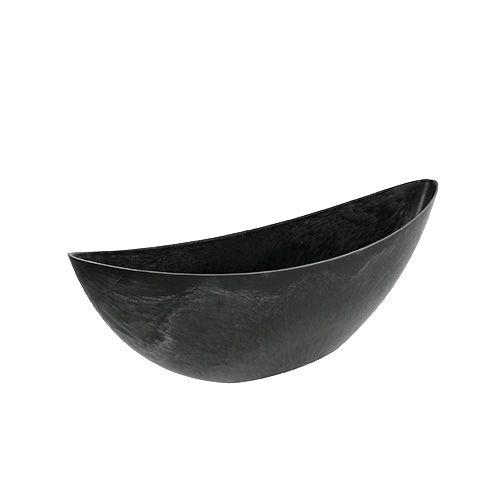 Artículo Barco de plástico antracita ovalado 39cm x 12,5cm H13cm, 1ud
