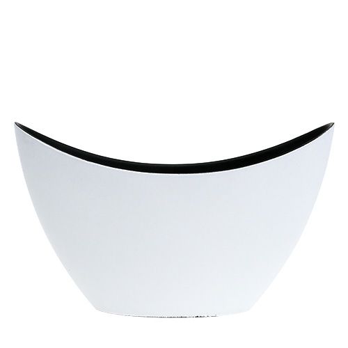 Floristik24 Barco de plástico blanco 20cm x 9cm H12cm