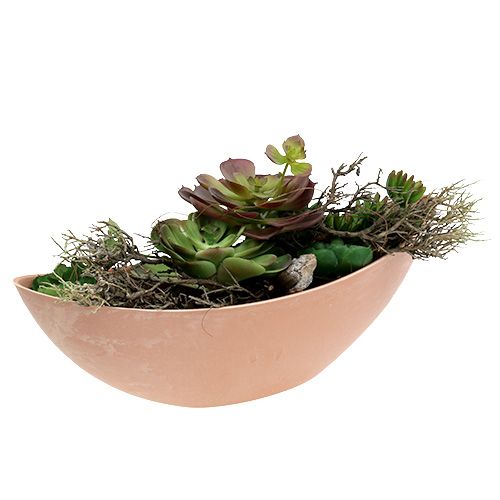 Artículo Cuenco de plástico naranja claro 39 cm x 13 cm H13 cm