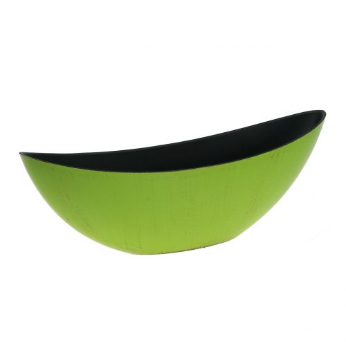 Floristik24 Deco Bowl Plant Bowl Verde Negro 34cm x 11cm H11cm
