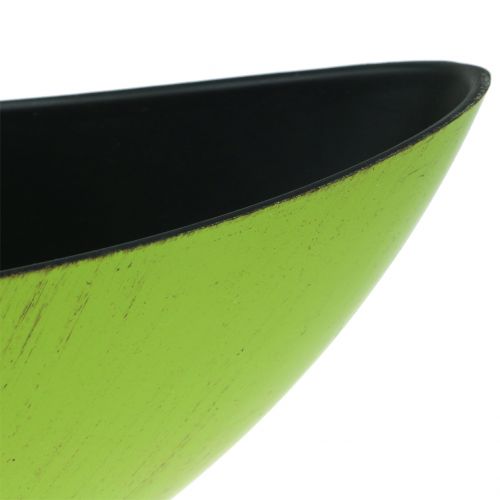 Floristik24 Deco Bowl Plant Bowl Verde Negro 34cm x 11cm H11cm