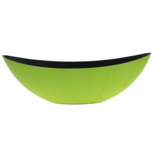 Floristik24 Deco Bowl Plant Bowl Verde Negro 34cm x 11cm H11cm