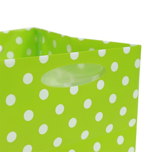 Floristik24 Bolsa de plástico 10,5cm x 10,5cm x 10,5cm Verde 12uds