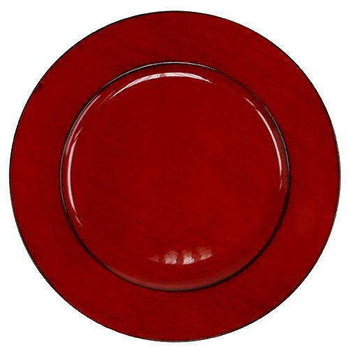 Artículo Plato plástico Ø33cm rojo-negro