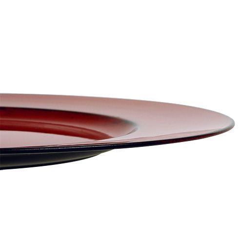Artículo Plato de plástico Ø33cm rojo-negro