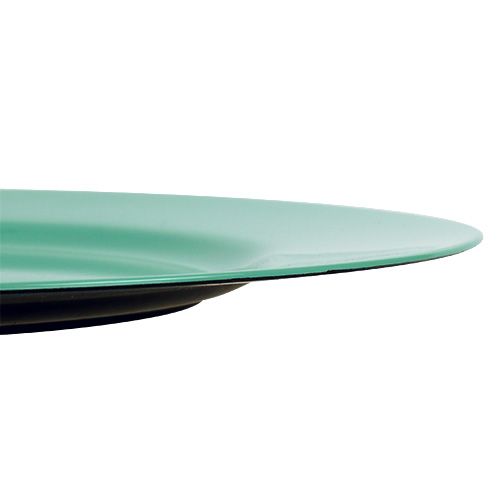 Floristik24 Plato plástico Ø33cm turquesa
