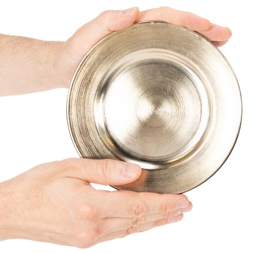 Platos decorativos redondos pequeños y brillantes, 17 cm, 6 unidades | Floristik24.es