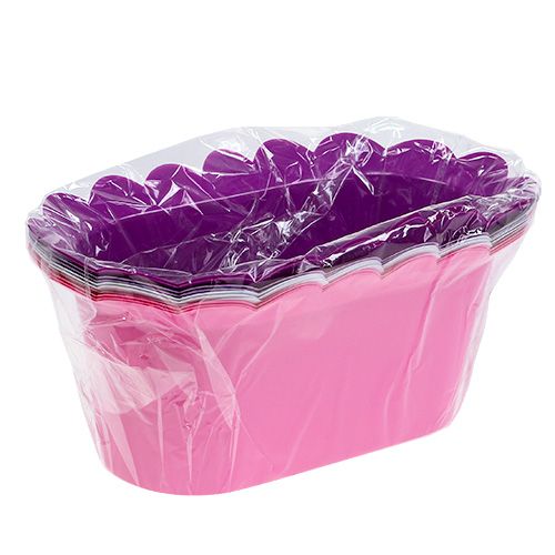 Floristik24 Culo ovalado de flor de maceta de plástico. 21cm x 11cm x 9.5cm 10 piezas