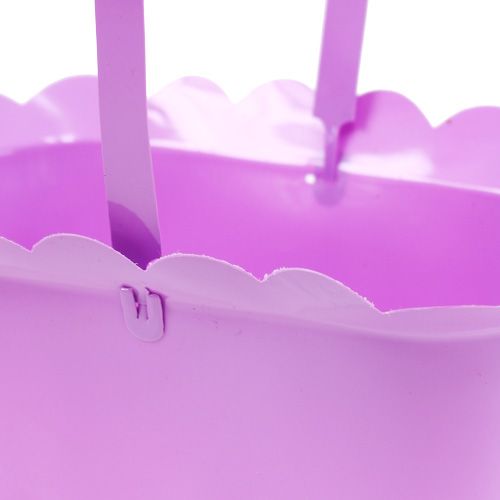 Floristik24 Maceta de plástico ovalada con asa multicolor 21,5cm x 11cm 10ud