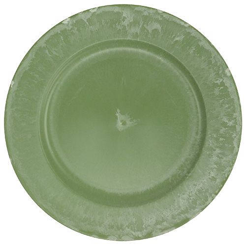 Floristik24 Plato cargador verde Ø30cm