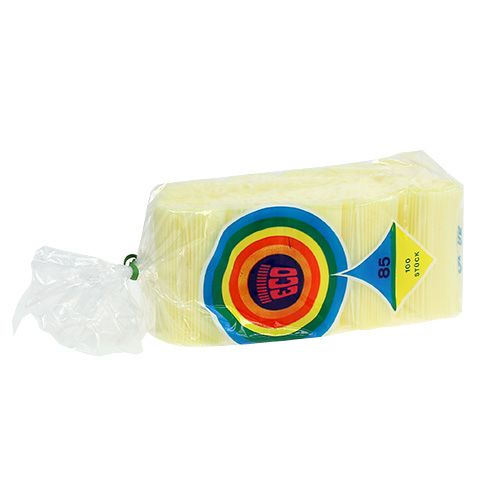 Floristik24 Puños plisados amarillo claro 8,5cm 100p.