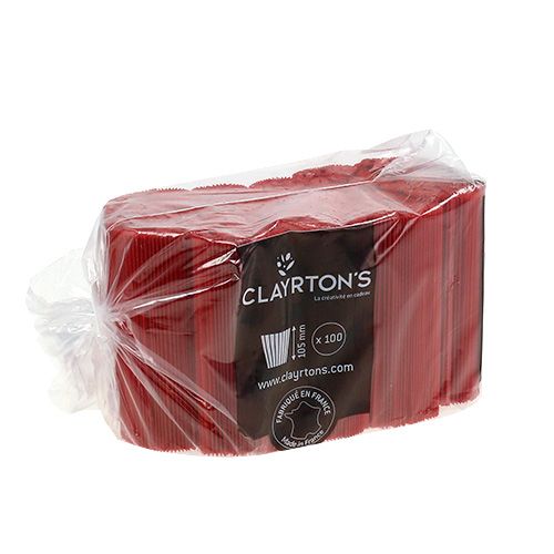 Artículo Puños plisados rojo 10,5cm 100 piezas